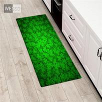Žali lapai 3D spausdinimo virtuvės kilimėliai grindims Minkštas miegamojo kilimėlis prie lovos Vonios kambario kilimas Neslystantis tualeto kilimėlis, ilgas 40x60cm