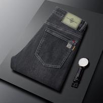2024 Four Season Wearable New Haze Blue Denim Slim Fit Straight Leg Men'S Elastic Casual Pants Pants 28