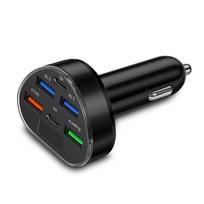100W Car Charger PD QC3.0 6 Ports Fast Charging Adapter for IPhone USB Type C Socket Charger juoda