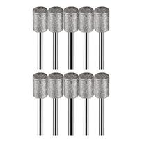 10 vienetų deimantinis šlifavimo antgalis, 8 mm galvutė, 3 mm kotas, rotaciniam įrankiui, patvarus, abrazyvinis šlifavimas ant stiklo, keramikos, lydinio