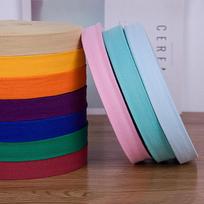 2.5 cm Cotton Herringbone Tape, 45 Meters - Fabric Strap for Edge Binding and Clothing Accessories Beige (Off-white) 2.5 cm / 50 meters