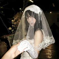 White Lace Veil for The Bride, An Elegant and Sophisticated Halloween Headpiece Three-piece set