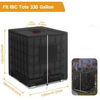 IBC Handbag Cover ZIP Outdoor 1000 Liter Water Tank Cover Sun Protection UV Resistant Garden Shade