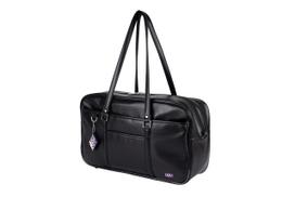School Bag Bestie High School Commuting Boston Faux Large with Charm x Lavender [HEM] - Girls' Bag, Leather, Capacity, Lightweight, Unisex, Cute,
