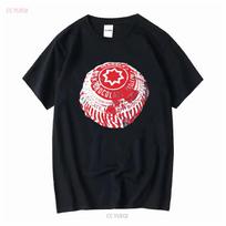 Tunnocks Tea Cake Pop Art Baltas ir Raudonas Dizainas Marškinėliai Ilgomis arba Trumpomis Rankovėmis Vintažiniai Skalbti Dizainerio Drabužiai Patogūs S įvairiaspalvis
