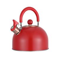 2.5L Stainless Steel Whistling Tea Kettle Water Boiler Heat-Resistant Camping Pot Ergonomic Handle Multi-Function for All Stoves