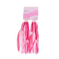 1Pair 25cm Bike Bicycle Cycling Tricycle Handlebar Stars Butterflies Tassels Kids Handlebar Streamers Tassels rožinė