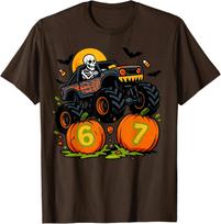 67 Halloween Monster Truck Skeleton Six Seven Meme T-shirt unisexe S įvairiaspalvis