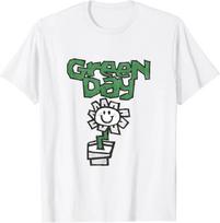 Green Day Womens Flower Pot T-Shirt Y2K Aesthetic Funny Cute Kawaii Casual Short Sleeve Crew Neck Daily Basic Fashion Tee Top S įvairiaspalvis