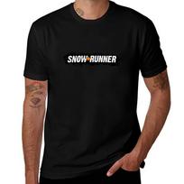 Snowrunner Title Screen Logo T-Shirt Casual Breathable Short Sleeve Top S įvairiaspalvis