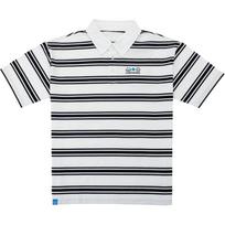 Converse T Shirts Unisex Black White Stripes Polo Collar Moderate UCK178-023 L