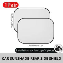 SEAMETAL Car Side Window Sun Shade Polyester Sun Protection Cover for Baby Foldable Rear Windshield Sunshade UV Blocker Curtains