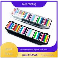 6-Color Rainbow Palette: Water-Based Face and Body Paint Set Other Size