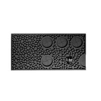 Silicone Coffee Bean Mat Thermal Insulation Anti-Slip Pad Drainage Mat  Coffee Bar Style 1 Black