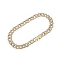 Majamio „Cuban Choker Link“ grandinėlė, padengta sidabru, vyriški hiphopo kaklo papuošalai 20inch auksas