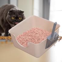 Litter Box Pet Supplies Cat Portable High Sided Easy Clean for kava
