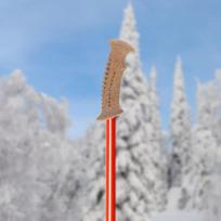 Žygio lazdų rankena, medžio lazdų rankena, žygio lazdos rankena alpinizmui,