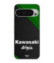 Coque - MANIACASE - Google Pixel 9 Pro XL - Silicone - Noir - Kawasaki ninja moto juoda