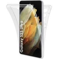 Case for Samsung Galaxy S23 ULTRA - 360 Full Body Transparent Case Cover 2 Front and Back Parts Interlocking Phonillico®