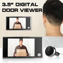 3.5  LCD Digital Door Viewer Doorbell Security Camera Electronic Cat Eye Camera Photo Monitor Black & Silver