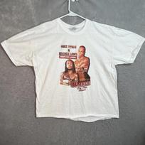 A1 Vintage 2002 Mike Tyson VS Lennox Lewis Boxing T Shirt Adult XL White Mens S gray