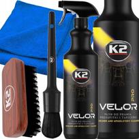 K2 Velor Pro 1L Skystis Priemonė +Šepetėlis Skalbimui Valymui Apmušalų Sėdynės