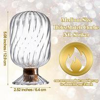 Helix Shaped Glass Matches Cloche Decorative Glass Matches Cloche for 4 Inch Candle Matches Trendy Fireplace Display Decor