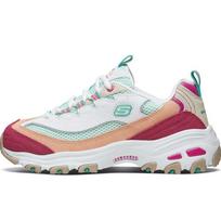 Skechers DLites 2.0 Chance Candy Bear Strawberry Milk Tea Bear Fabric Leather Comfortable Durable Breathable Lightweight Low-Top Dad Shoes 13146-WMLT 35