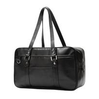 Wowcarbazole School Bag for High School Faux Large Long Shoulder Unisex Girls, Leather, Capacity, Straps, Lightweight, juoda