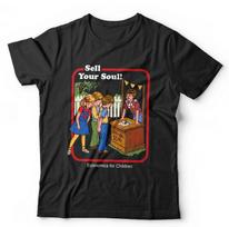 Sell Your Soul | Dark Humour Cartoon Slogan | Unisex T-Shirt S įvairiaspalvis