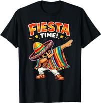 Dabbing Mexican Poncho Cinco de Mayo Sombrero Dab T-Shirt S įvairiaspalvis