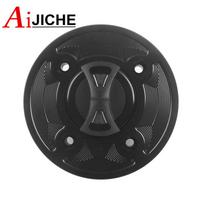 For KAWASAKI NINJA 650 NINJA 400 Z400 Z650 Z900 ZX-6R Versys-X300 Motorcycle CNC Fuel Tank Cap Gas Oil Tank Cover Petrol juoda