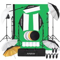 Andoer Profesionalus Studio Photography Softbox šviestuvų rinkinys, kuriame yra 50*70 cm minkštųjų dėžių / fotografija EU Plug