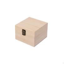 Rankų darbo medinė papuošalų dėžutė su saugiu užsegimu - Elegantiškas sprendimas aksesuarams laikyti wood 14x14x10cm beige
