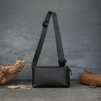 Genuine Leather Chest Bag Men's Crossbody Bag Fashionable and Casual Cowhide Small Crossbody Bag Single Shoulder Bag ruda