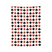 Pokerio žaidimo kortų pledai Flanelės tekstilės dekoras Kvėpuojantys itin minkšti lovatiesės pledai sofai Lauko antklodė 30x40in black