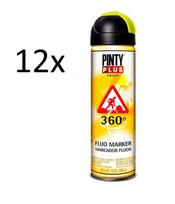 Fluorescenciniai kelių ženklinimo dažai,12 vnt., geltoni 500ml PintyPlus