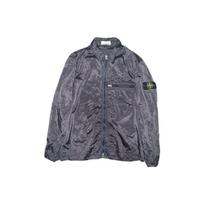 Stone Island Logo Patch Overshirt Charcoal Men Tops Black 781510919-V0065 S