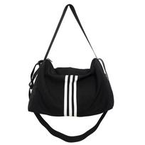 New striped large-capacity shoulder messenger bag trendy cool lazy fashion versatile sports travel fitness bag no shoe warehouse. juoda