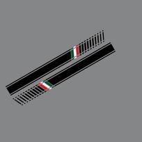 For Fiat 500 Abarth 595 2Pcs Car Both Door Side Decals Auto Body Decor Cover Graphics Stripes Vinyl Film Decals Accessories