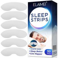 Elaimei Anti Snoring Miego Juostelės Vienkartinė Burnos Juosta 90 Vnt. Nosies Kvėpavimui, Gerklės Palengvinimui ir Geresniam Miegojui