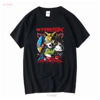 Star Fox T Shirt Black Video Games S M L XL Vintage Washed Graphic Casual Homme Stretched Designer Clothes Soft Comfortable S įvairiaspalvis