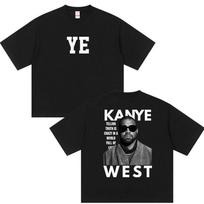 Reperis Kanye West Ye Turo Albumas 2026 Grafinis Marškinėlis Vyriški Vintažiniai Per dydį Medvilniniai Marškinėliai Hiphopas Drabužiai Marškinėlis Gatvės apranga S įvairiaspalvis