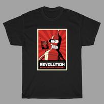 Futurama Bender Revolution Cartoon Men's Black Size S-3XL 5XL