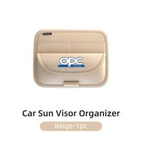 hkdn5 Universal Car Sun Visor Clip Credit Card Storage Bag Accessories For Opel Corsa Astra Insignia Vectra Zafira Meriva Mokka