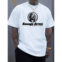 Savage Arms marškinėliai trumpomis rankovėmis su indėnų raštu S įvairiaspalvis