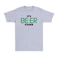 It's Beer O'Clock Drinking Pub Stag Party Ale Alcohol Funny Men's T-Shirt S