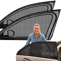 2 vnt. automobilio lango apsauga nuo saulės tinklelis Automobilio galinio šoninio lango stilius Kvėpuojantis apsauginis užuolaidėlė Skydelio nuo saulės uždangalas Automobilio interjeras