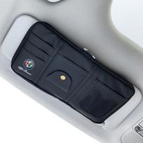FMIH8 Car Sun Visor Organizer Sunglass Holder Pocket Card Storage Bag For Alfa Romeo giulietta 159 mito giulia stelvio 147 Accessories