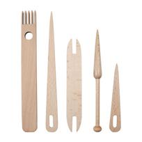 5pcs/6pcs Weaving Loom Tools Wooden Crochet Hooks Needle Set for Beginner 6 Pieces